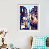 Frameless Venice Oil Painting By Numbers DIY Handpainted Canvas Painting Home Wall Art Picture for Living Room 30*40cm