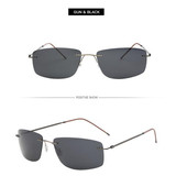Frameless Pure Titanium Ultra Light Sunglasses Polarizing Driving Mirror Anti Fatigue Pure Titanium Square Metal Frame