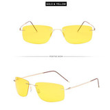 Frameless Pure Titanium Ultra Light Sunglasses Polarizing Driving Mirror Anti Fatigue Pure Titanium Square Metal Frame