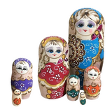 Colorful Matryoshka Nesting Dolls 7 Pieces