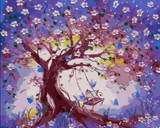 Frameless picture on wall acrylic oil painting by numbers abstract drawing by numbers unique paint by numbers lavender OP202