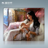 Frameless picture on wall acrylic painting by numbers abstract drawing by numbers unique gift coloring by numbers mom and baby