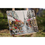 Frameless Paris Street DIY Painting By Numbers Handpainted Canvas Painting Home Wall Art Picture For Living Room Unique Gift
