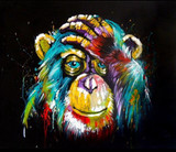 Frameless diy oil painting by numbers paint by number for home decor  canvas painting 4050 orangutan