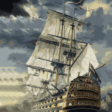 Frameless DIY Home Wall Art Picture Sailing Boat Painting By Numbers Drawing Kits Paint On Canvas Paintings Handcrafts D315