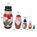 Christmas Figures Matryoshka Nesting Dolls 5 Pieces