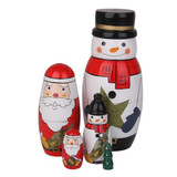 Christmas Figures Matryoshka Nesting Dolls 5 Pieces