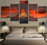 Frame 5 Panels Modern Canvas Prints Artwork Landscape Pictures Canvas Wall Art Picture Home Decoration Living Room Canvas Print
