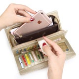 FOXER Brand Women's Long Cow Leather Wallets Ladies Clutch Bags Famous designer Purses Women Purse Fashion Female Cowhide Wallet