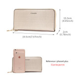 FOXER Brand Women's Leather Wallet Casual Clutch Bags Women Fashion Purse Women-Wallet Female long Wallets