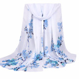 foulard Scarf Women Ladies lovely flower Pattern Print Chiffon Scarf Warm Wrap Shawl cachecol feminino inverno foulard femme #YL