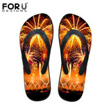 FORUDESIGNS Summer Men's Casual Flip Flops Wear-resistant Beach Sandals Rubber Flat Shoe Slippers for Teenagers Man Men Slipper