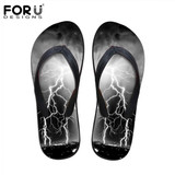 FORUDESIGNS Summer Men's Casual Flip Flops Wear-resistant Beach Sandals Rubber Flat Shoe Slippers for Teenagers Man Men Slipper