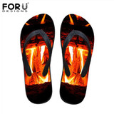 FORUDESIGNS Summer Men's Casual Flip Flops Wear-resistant Beach Sandals Rubber Flat Shoe Slippers for Teenagers Man Men Slipper