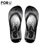 FORUDESIGNS Summer Men's Casual Flip Flops Wear-resistant Beach Sandals Rubber Flat Shoe Slippers for Teenagers Man Men Slipper