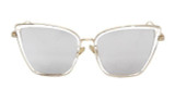 2017 Fashion Sunglasses Women Brand Designer Metal Reflective Mirror Sun Glasses for Women Butterfly Design lunette de soleil