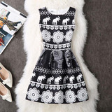 2017 Fashion Summer Style Butterfly Print Women Dress Party Evening Elegant Vintage Summer Dress White Vestidos De Festa Robe