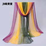 2017 Fashion Summer silk Scarf shawl Cape Polyester Chiffon Silk Scarves Wraps For Women Brand Foulard Femme