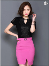 2017 Fashion Summer Blusa White Lace Cotton Blouse shirt Elegant Women Tops Plus Size Sexy Hollow Out Shirts Women Clothes 59C40