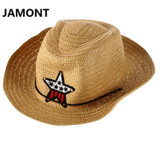 2017 Fashion Straw Hats Summer Baby Ear Decoration Lovely Child Character Girls And Boys Sun Hat Solid Children Floppy Panama