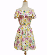 2017 fashion new Spring summer dress women clothing floral print pattern casual dresses vestidos WC0472