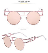 2017 Fashion Metal Frame Steampunk Sunglasses Women Brand Designer Unique Men Gothic Sun glasses Vintage Oculos De Sol Feminino