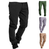 2017 Fashion Mens Leisure Causal Harem Pants Solid Plain Slim Hip Hop Cargo Trousers For Men Clothing Joggers Sweatpants Slacks