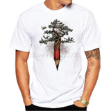 2017 Fashion Men's Pencil Origin Design T Shirt Male Cool Tops Hipster Printed Summer Tees