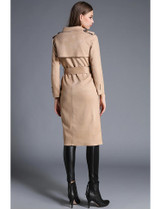 2017 Fashion Md-long Long Sleeves Trench Coat For Women Printed Open Stitch Spring Coat Women Outwears