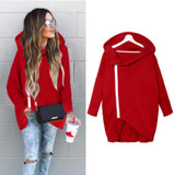 2017 Fashion Long Sleeve Women's Sweatshirt Ladies Zip Hoody Sweatshirt Hooded Jacket Korean pop Pullover Tops For 2018