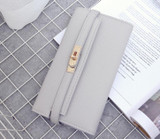 2017 Fashion Lock Wallet For Ladies Women Wallet Quality Leather Wallet Elegant Female Purses Ladies Wallets Women Purse C2272/l
