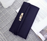 2017 Fashion Lock Wallet For Ladies Women Wallet Quality Leather Wallet Elegant Female Purses Ladies Wallets Women Purse C2272/l