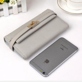 2017 Fashion Lock Wallet For Ladies Women Wallet Quality Leather Wallet Elegant Female Purses Ladies Wallets Women Purse C2272/l