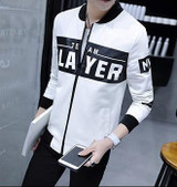 New 2017 Fashion Men's Jacket Coat Korean Slim Fit Bomber Jacket Men Black White Baseball Collar Male Jackets Windbreaker Man