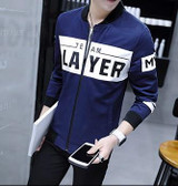 New 2017 Fashion Men's Jacket Coat Korean Slim Fit Bomber Jacket Men Black White Baseball Collar Male Jackets Windbreaker Man