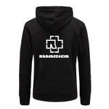 New 2017 Fashion Hoodies Men Fleece Rammstein Rock Casual Black Band Hip Hop Mens Hoodies Sweatshirts Zipper Cardigan