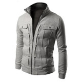 New 2017 Fashion Hoodies Men Button Hip Hop Mens Brand Solid Hooded Zipper Hoodie Cardigan Sweatshirt Slim Fit Men Hoody 4XL