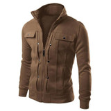 New 2017 Fashion Hoodies Men Button Hip Hop Mens Brand Solid Hooded Zipper Hoodie Cardigan Sweatshirt Slim Fit Men Hoody 4XL