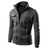 New 2017 Fashion Hoodies Men Button Hip Hop Mens Brand Solid Hooded Zipper Hoodie Cardigan Sweatshirt Slim Fit Men Hoody 4XL