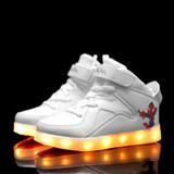 New 2017 fashion cool children shoes high quality USB recharged children boots hot sales cute baby girls boys shoes sneakers