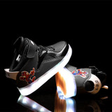 New 2017 fashion cool children shoes high quality USB recharged children boots hot sales cute baby girls boys shoes sneakers