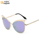 New 2017 Fashion Cat Eye Sunglasses Women Ladies Fanous Luxury Brand Female Sun Glasses for Women Eyewear Oculos Lunette Femme