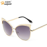 New 2017 Fashion Cat Eye Sunglasses Women Ladies Fanous Luxury Brand Female Sun Glasses for Women Eyewear Oculos Lunette Femme