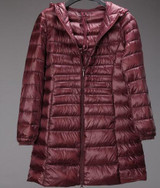 New 2017 Famous Brand Designer Winter Jacket Women Long White Duck Down Jacket Outwear Ultralight Hooded Thin Coat