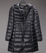 New 2017 Famous Brand Designer Winter Jacket Women Long White Duck Down Jacket Outwear Ultralight Hooded Thin Coat
