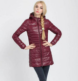 New 2017 Famous Brand Designer Winter Jacket Women Long White Duck Down Jacket Outwear Ultralight Hooded Thin Coat