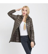 New 2017 Famous Brand Designer Winter Jacket Women Long White Duck Down Jacket Outwear Ultralight Hooded Thin Coat