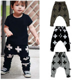 New 2017 Baby Pants Fashion Baby Boys Pants Harem Pants For Girls Cross Star Children Boy Toddler Child Trousers Baby Clothes