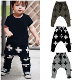 New 2017 Baby Pants Fashion Baby Boys Pants Harem Pants For Girls Cross Star Children Boy Toddler Child Trousers Baby Clothes