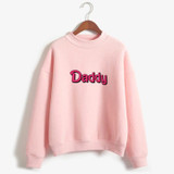 New 2017 Autumn Women Harajuku Hoodies Long Sleeve Letter Printed Kawaii Pink Sweatshirt Casual Female Moletom Cute Pullover